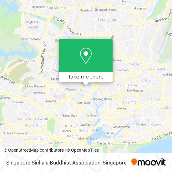 Singapore Sinhala Buddhist Association map