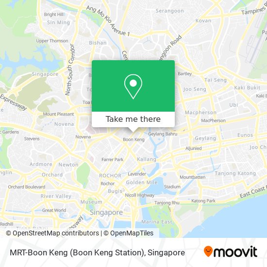 MRT-Boon Keng (Boon Keng Station) map