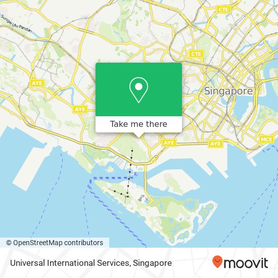 Universal International Services map