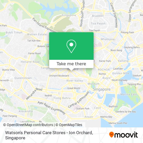 Watson's Personal Care Stores - Ion Orchard map