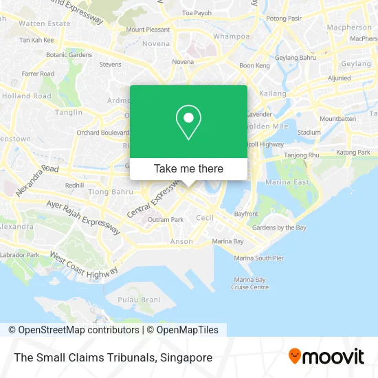 The Small Claims Tribunals map
