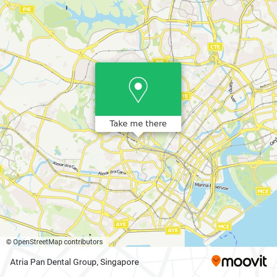 Atria Pan Dental Group map