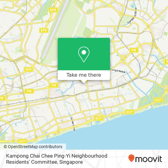 Kampong Chai Chee Ping-Yi Neighbourhood Residents' Committee map