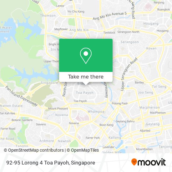 92-95 Lorong 4 Toa Payoh map