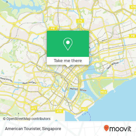 American Tourister map