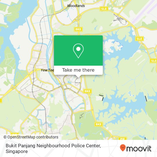 Bukit Panjang Neighbourhood Police Center map