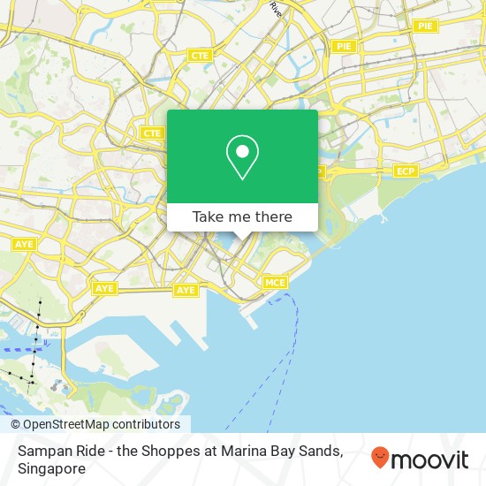 Sampan Ride - the Shoppes at Marina Bay Sands map