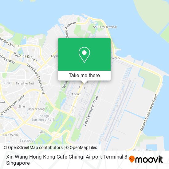 Xin Wang Hong Kong Cafe Changi Airport Terminal 3 map