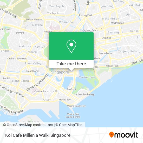 Koi Café Millenia Walk map