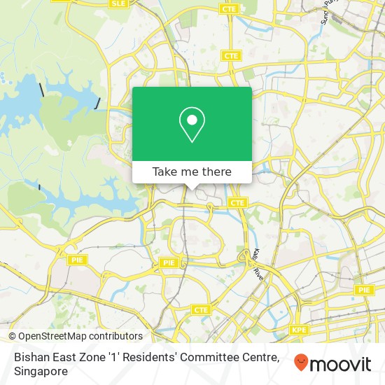 Bishan East Zone '1' Residents' Committee Centre map