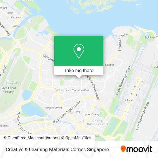 Creative & Learning Materials Corner map