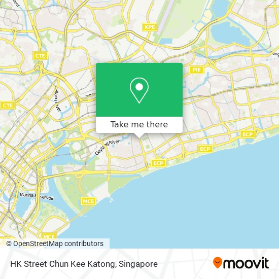 HK Street Chun Kee Katong map