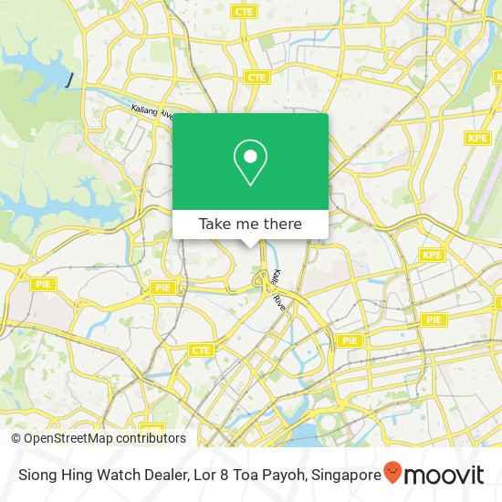 Siong Hing Watch Dealer, Lor 8 Toa Payoh map