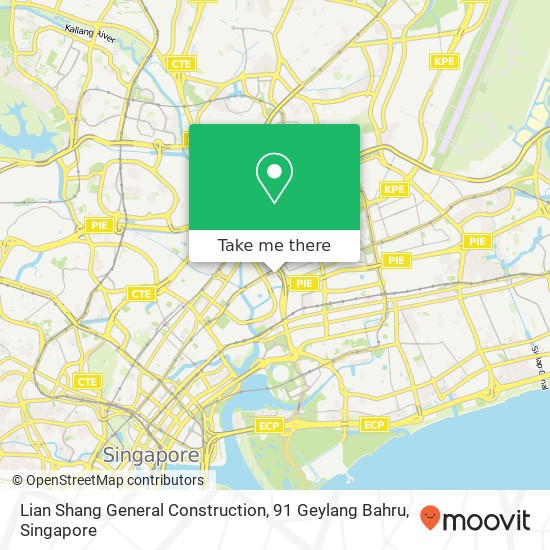 Lian Shang General Construction, 91 Geylang Bahru map