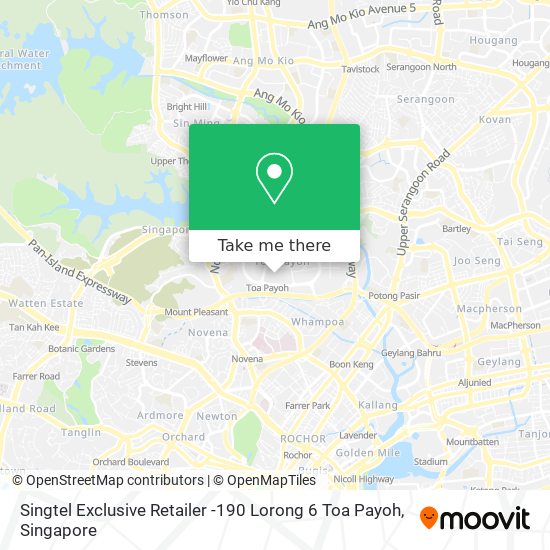 Singtel Exclusive Retailer -190 Lorong 6 Toa Payoh map