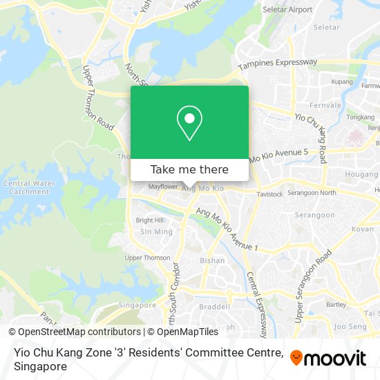 Yio Chu Kang Zone '3' Residents' Committee Centre map