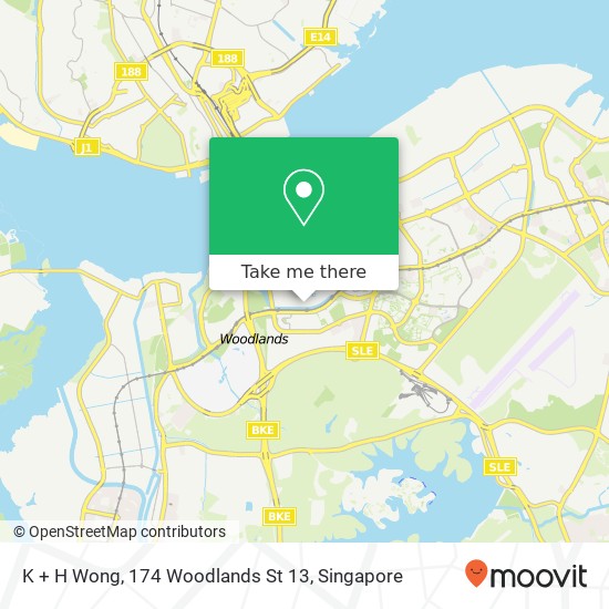 K + H Wong, 174 Woodlands St 13 map