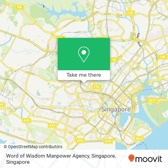 Word of Wisdom Manpower Agency, Singapore map