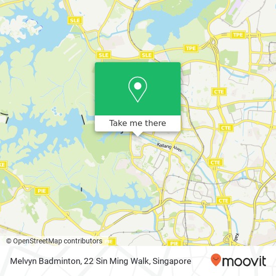 Melvyn Badminton, 22 Sin Ming Walk地图