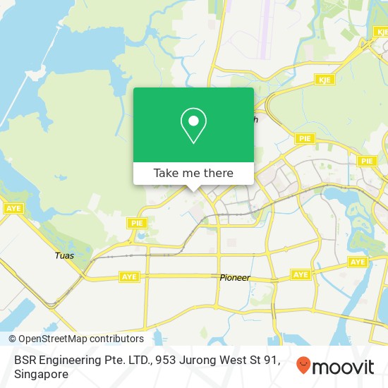 BSR Engineering Pte. LTD., 953 Jurong West St 91 map