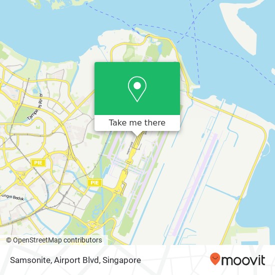 Samsonite, Airport Blvd map