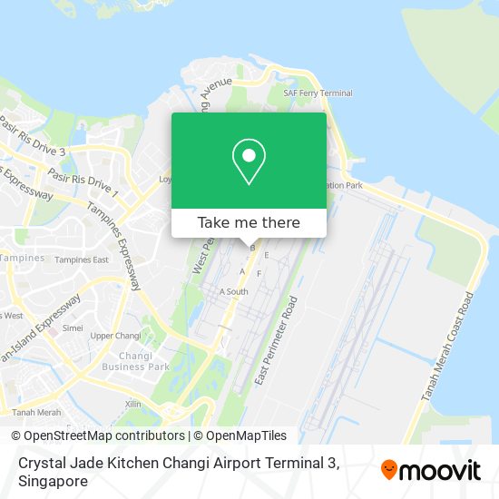 Crystal Jade Kitchen Changi Airport Terminal 3 map