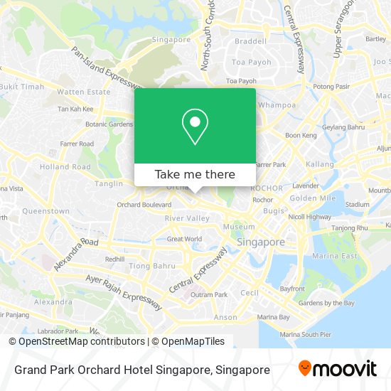 Grand Park Orchard Hotel Singapore map