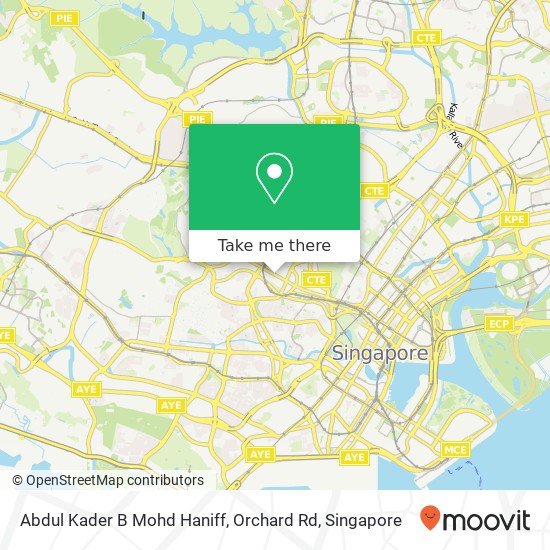 Abdul Kader B Mohd Haniff, Orchard Rd地图