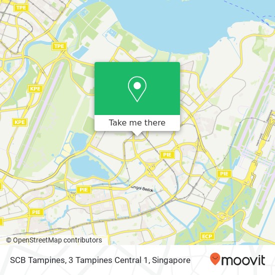 SCB Tampines, 3 Tampines Central 1 map