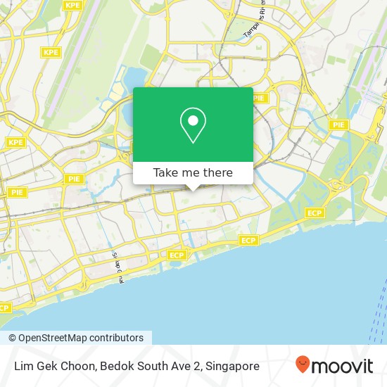 Lim Gek Choon, Bedok South Ave 2 map