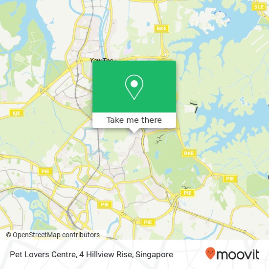 Pet Lovers Centre, 4 Hillview Rise map