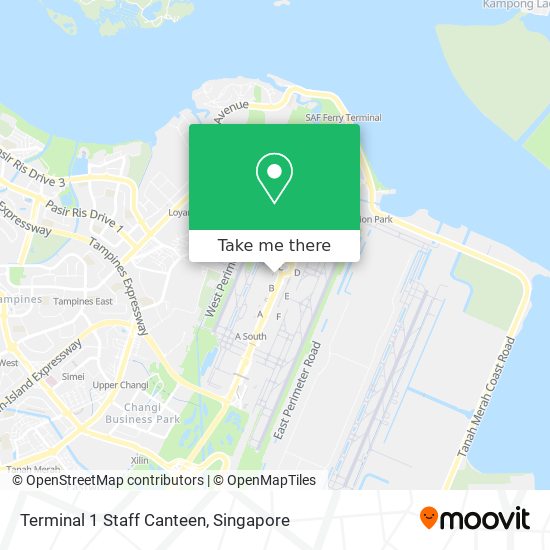 Terminal 1 Staff Canteen map