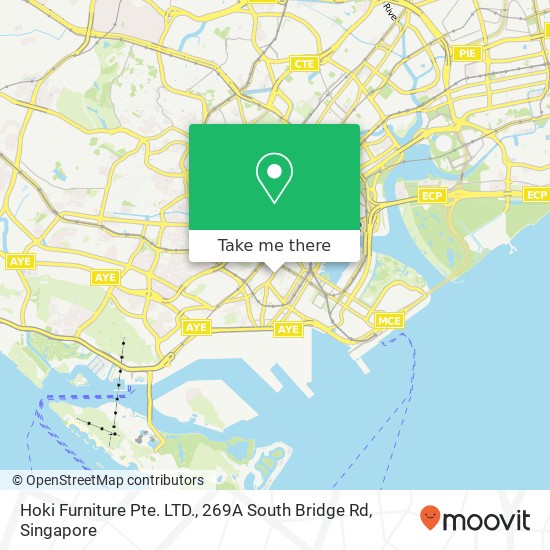 Hoki Furniture Pte. LTD., 269A South Bridge Rd地图