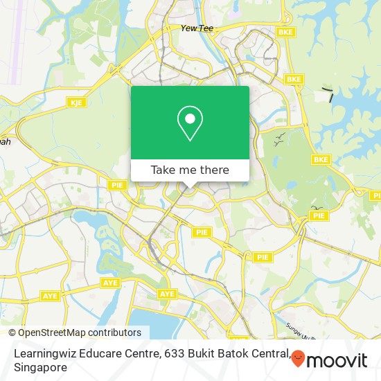 Learningwiz Educare Centre, 633 Bukit Batok Central地图