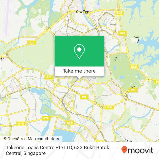 Takeone Loans Centre Pte LTD, 633 Bukit Batok Central map