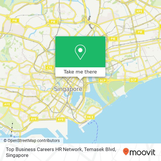 Top Business Careers HR Network, Temasek Blvd map