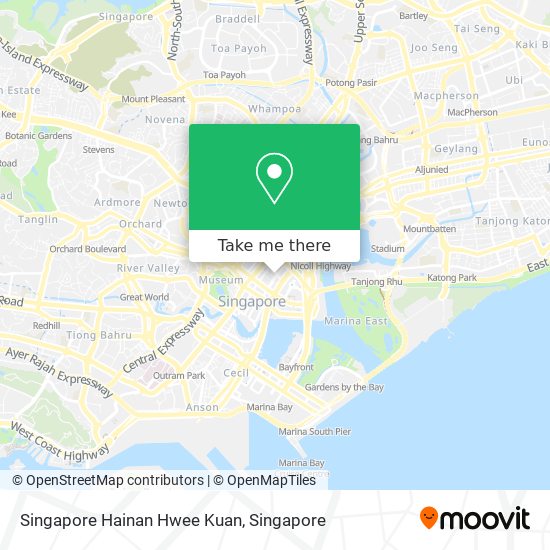 Singapore Hainan Hwee Kuan map