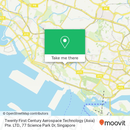 Twenty First Century Aerospace Technology (Asia) Pte. LTD., 77 Science Park Dr map