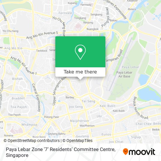 Paya Lebar Zone '7' Residents' Committee Centre map
