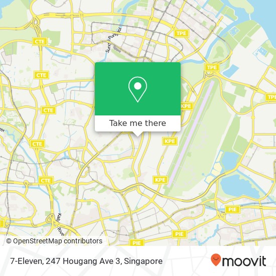 7-Eleven, 247 Hougang Ave 3 map