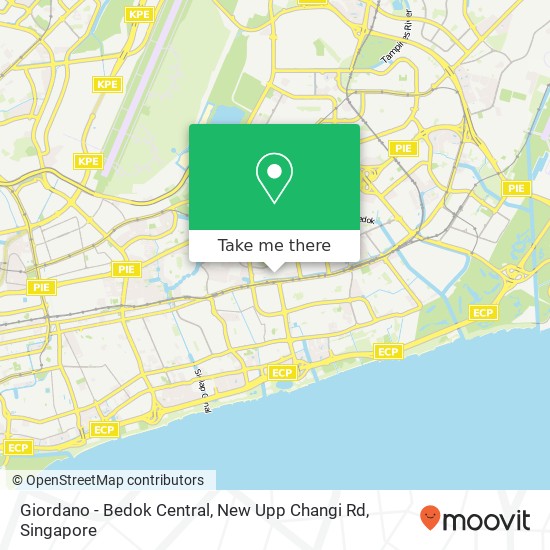 Giordano - Bedok Central, New Upp Changi Rd map