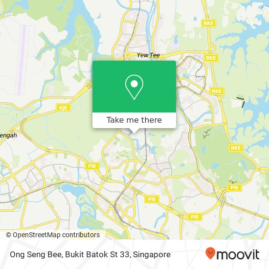 Ong Seng Bee, Bukit Batok St 33 map