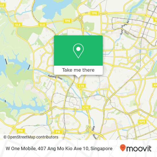 W One Mobile, 407 Ang Mo Kio Ave 10 map