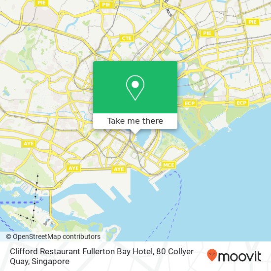 Clifford Restaurant Fullerton Bay Hotel, 80 Collyer Quay地图