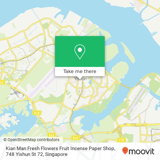 Kian Man Fresh Flowers Fruit Incense Paper Shop, 748 Yishun St 72地图