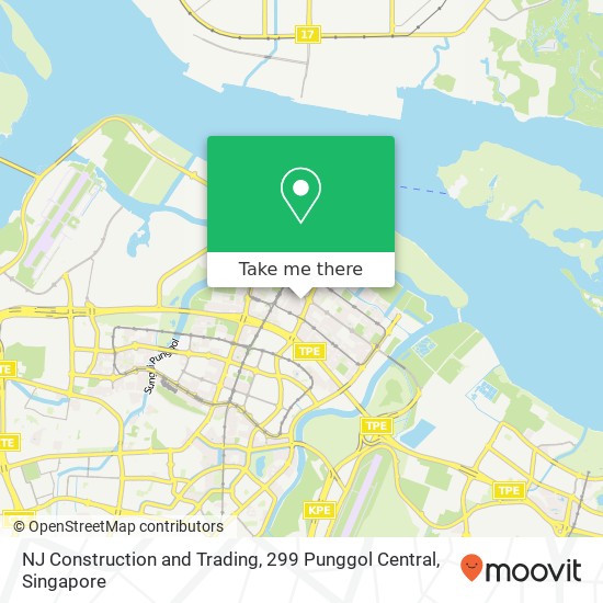 NJ Construction and Trading, 299 Punggol Central map