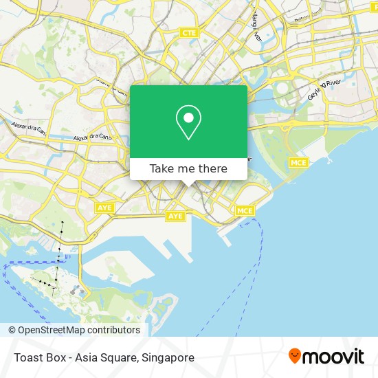 Toast Box - Asia Square map