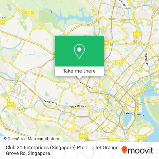 Club 21 Enterprises (Singapore) Pte LTD, 6B Orange Grove Rd map