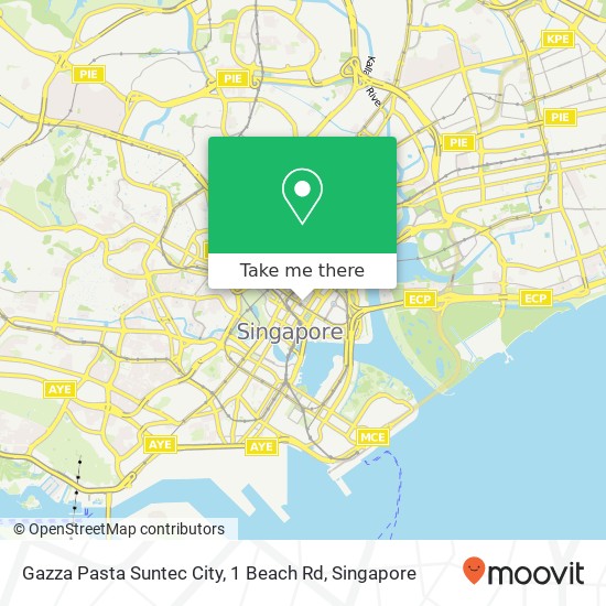 Gazza Pasta Suntec City, 1 Beach Rd地图