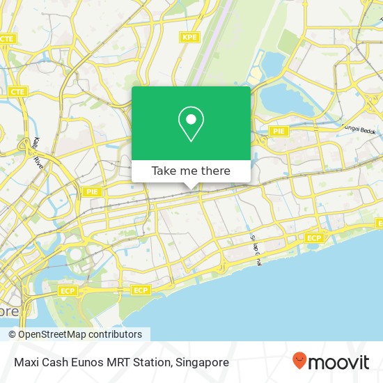 Maxi Cash Eunos MRT Station, Eunos Cres map